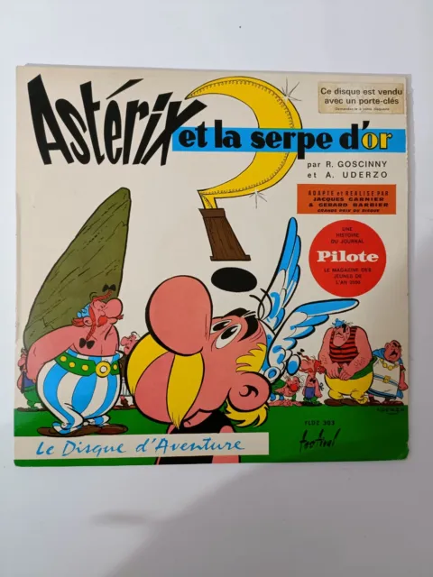 Disque BD Astérix et la Serpe d'or Disque vinyle 33 tours 1962