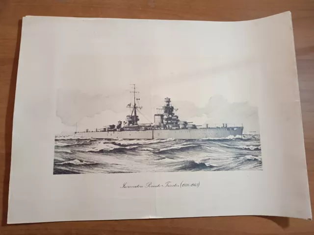 Elio Andò REGIA MARINA stampa INCROCIATORE PESANTE TRIESTE (1926-1943)