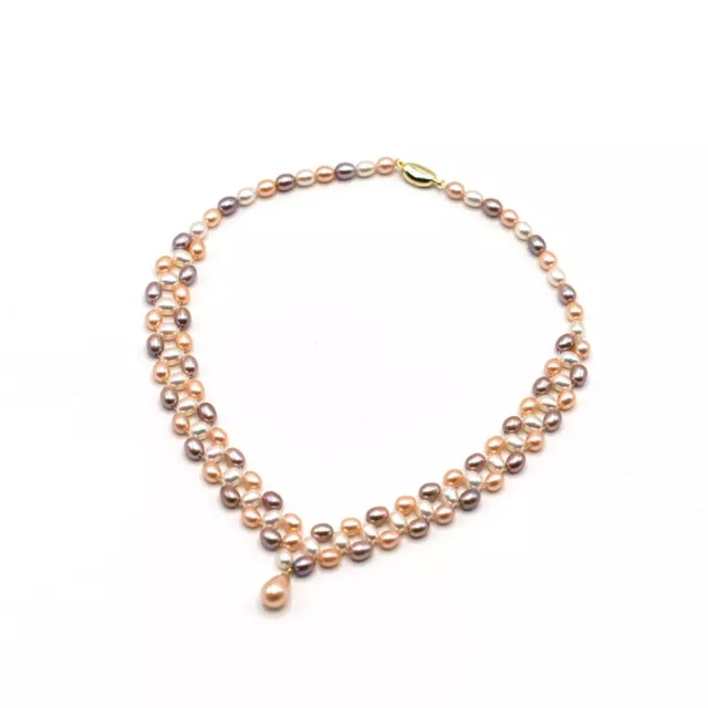 La Pomme Jewellery - Hand Braided Pearl Necklace