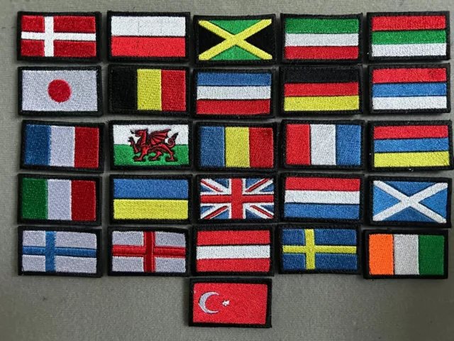 Flag Identifier Patch Hook Backed Personalised 50x30mm Morale Badge