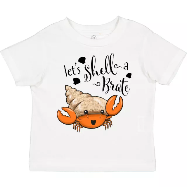 Inktastic Lets Shell-a-Brate- Cute Hermit Crab Toddler T-Shirt Beaches Shells