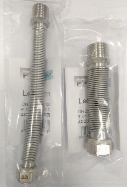 Tubo Flessibile Estensibile Inox 3/4'' - Lunghezza 100/200 Mm, Per Acqua, DM 174 - Foto 4