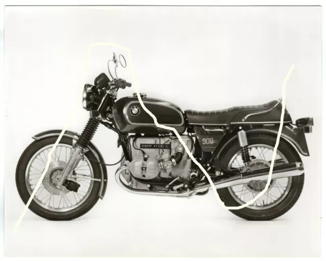 22x18cm Orig altes Archiv Werk Foto 1975 Motorrad BMW R 90/6 Scheibe gel photo 5