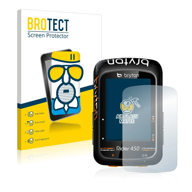 BROTECT 2 Stuks Antireflecterende Beschermfolie voor Bryton Rider 750 SE Anti-Glare Screen Protector, Mat, Ontspiegelend
