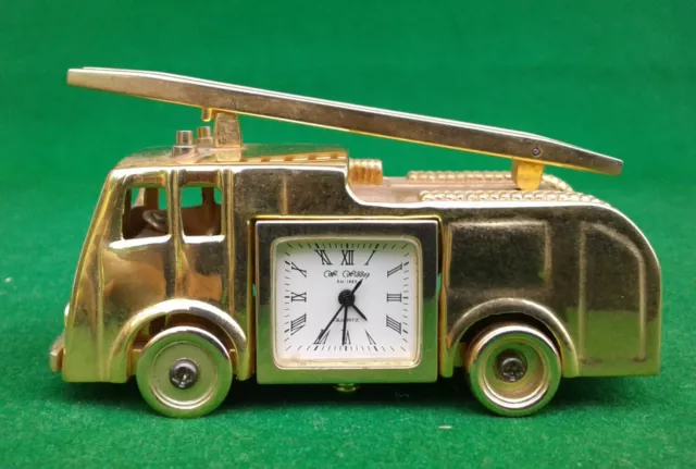 William Widdop Novelty Fire Engine Miniature Quartz Clock.