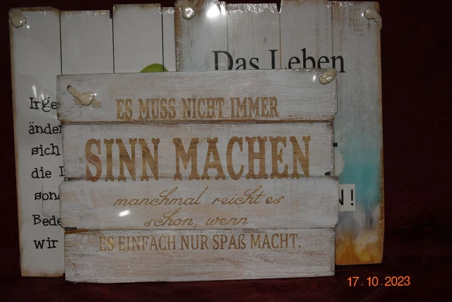 Wandschild Vintage Shabby Look – Holzplanke 30x80cm Mit Spruch – Landhaus Deko Für Küche & Wohnzimmer