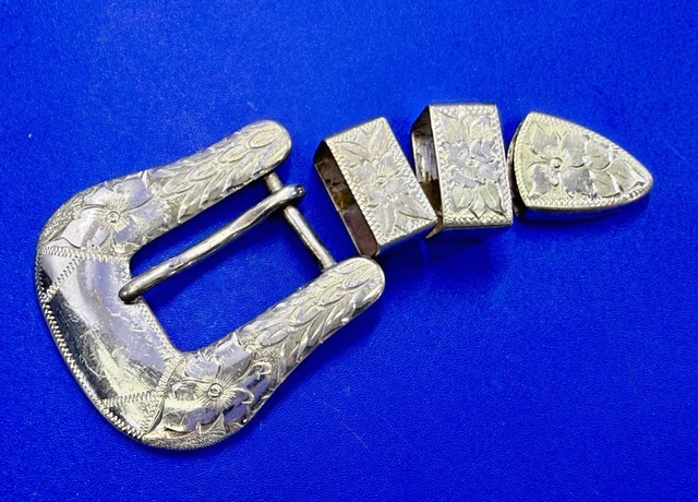 AHMAD KHAN 925 Sterling Silver Ranger Belt Buckle 4 piece Custom
