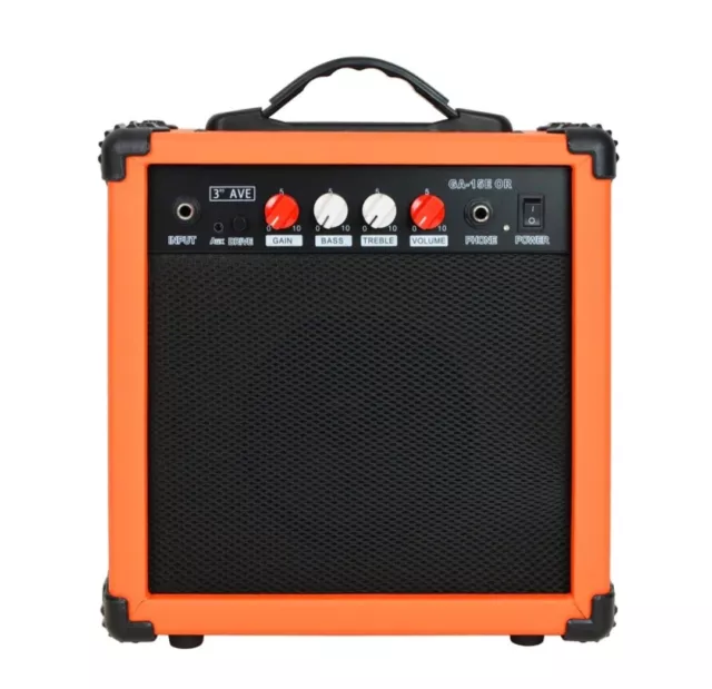 3rd Avenue 15 Watt Electric Guitar Amplifier -Orange
