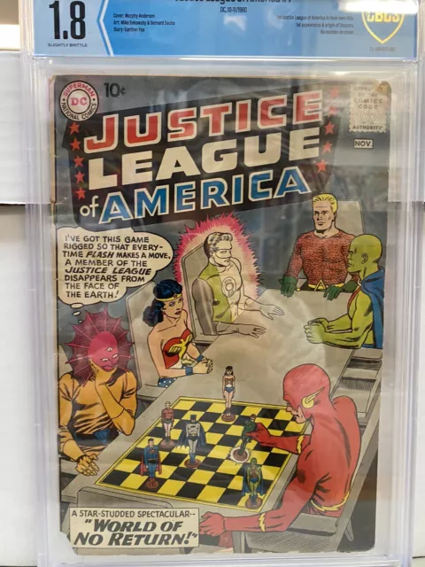 Justice League of America #1 CBCS 1.8 DC 1960 First Desparo