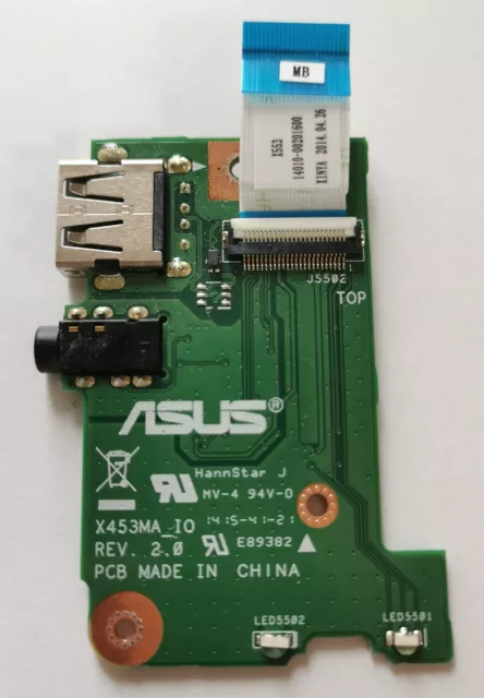 Module USB / jack audio ASUS X453MA_IO, carte USB original ASUS