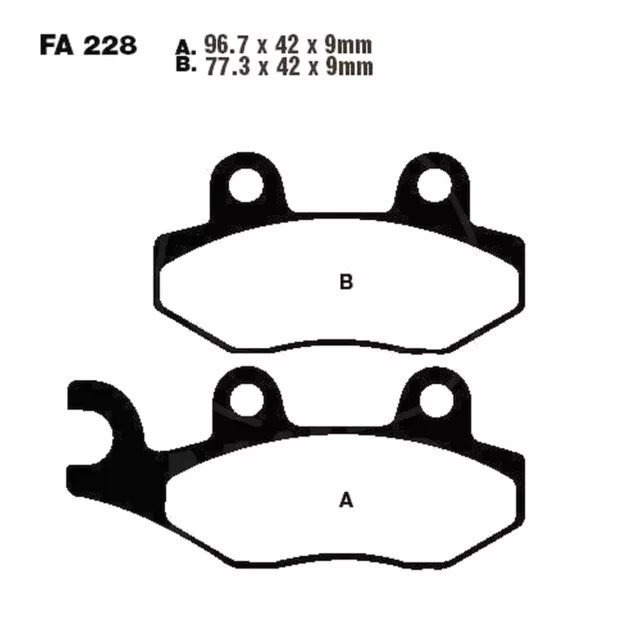 Bremsbeläge Vorderrad für Peugeot Satelis 125 2 RS Urban ABS Baujahr 2013-2016