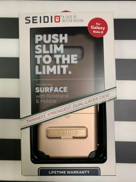 SEIDIO SURFACE w/ Kickstand & Holster - Samsung NOTE 8 Gold/Black *N*E*W*