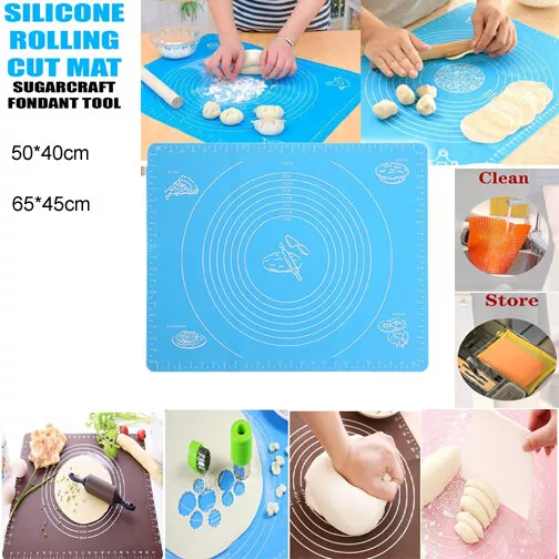 Baking Mat Non Stick Silicone Pastry Kneading Rolling Mat Fondant Cake Dough