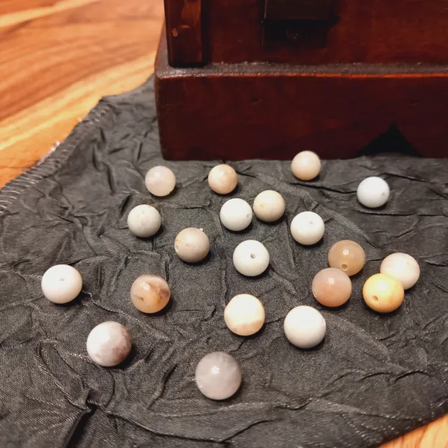 20 Natürliche Blumen Amazonit Perlen matt Ø 8mm Ketten/Armbänder auffädeln DIY