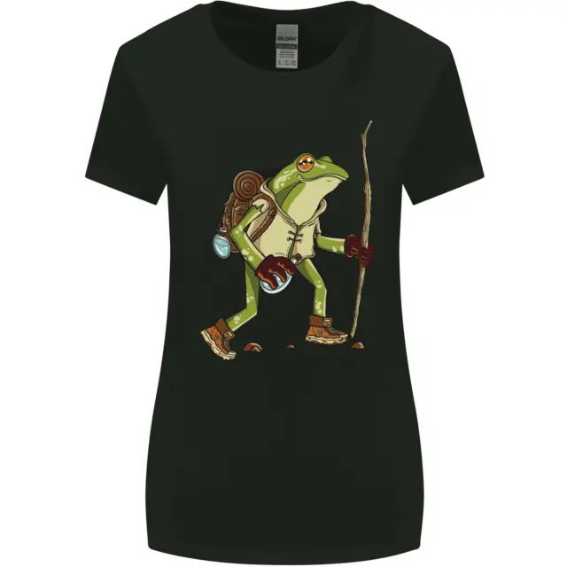 Trekking Hiking Rambling Frog Toad Funny Womens Wider Cut T-Shirt