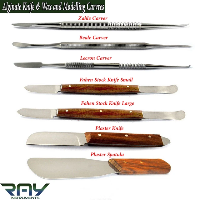 Set Spatole Dentista Zahle Carver In Acciaio Inox Per Cera E Modellazione - Foto 4
