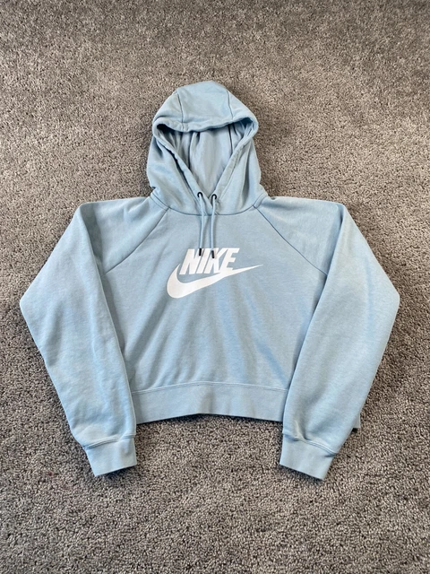 Nike Sweater Womens Extra Lage Gray White Hoodie Cropped Pullover Ladies