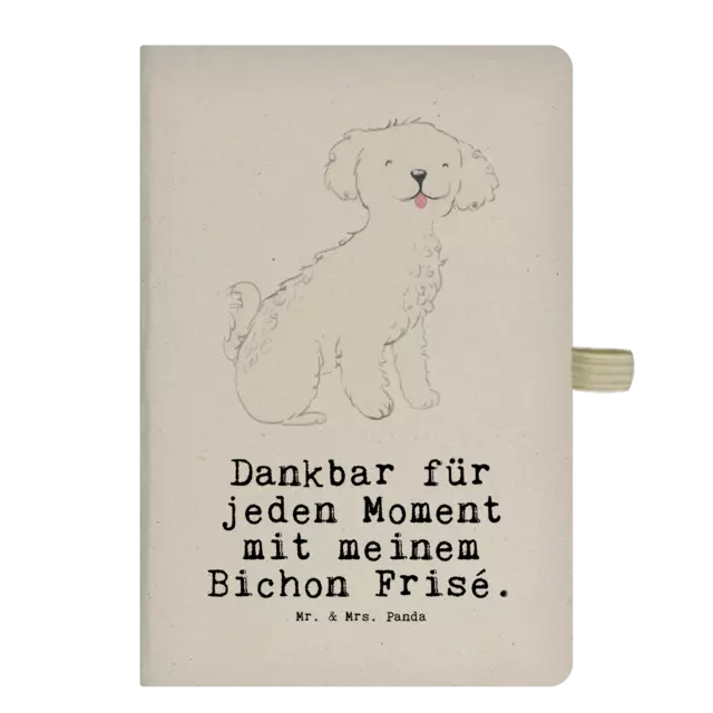 DIN A6 Baumwoll Notizbuch Bichon Frisé Moment - Geschenk Journal Rassehund Hund
