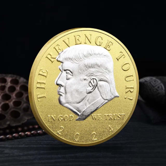 2024 Donald Trump Coin US THE REVENNGE TOUR President Challenge Gold&Silver 2
