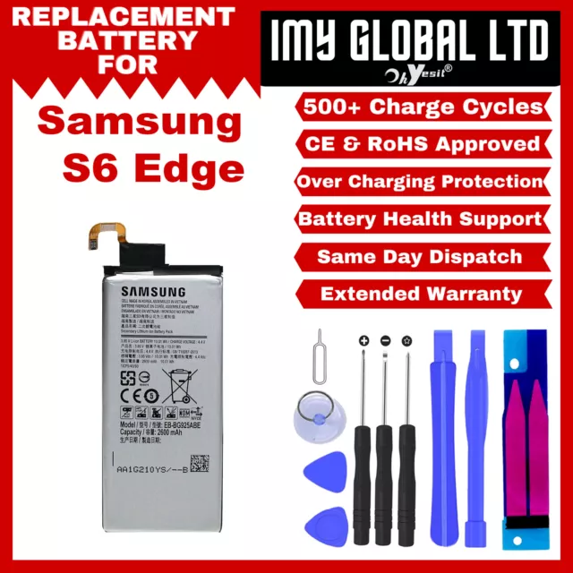 100% Genuine Samsung Galaxy S6 Edge SM-G925F Battery EB-BG925ABE + Free Tools