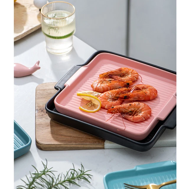 1 pz vassoio da forno in ceramica pratica piastra da forno padelle resistenti alle alte temperature