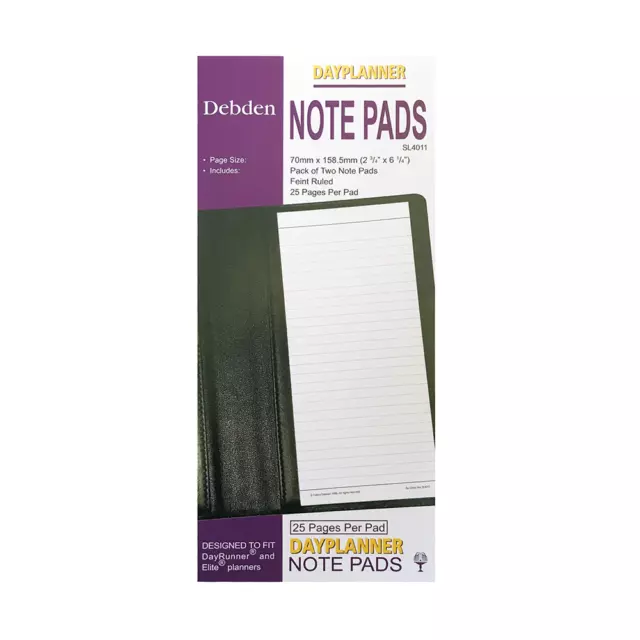 DayPlanner Refill Note Pad (2 Pack), Size Slimline