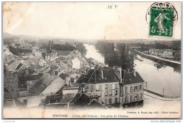 95 PONTOISE - L'Oise, le Pothuis, vue prise du chAteau