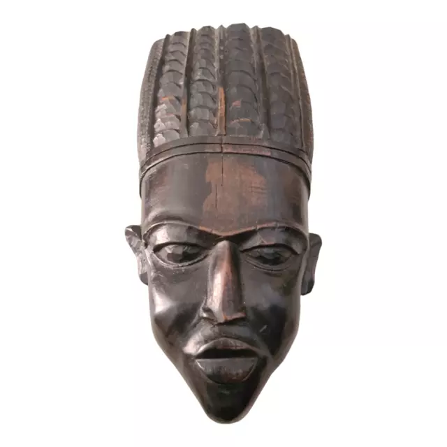 Scultura Africana Maschera in legno DI EBANO Figura  Arte Africa Artigianale