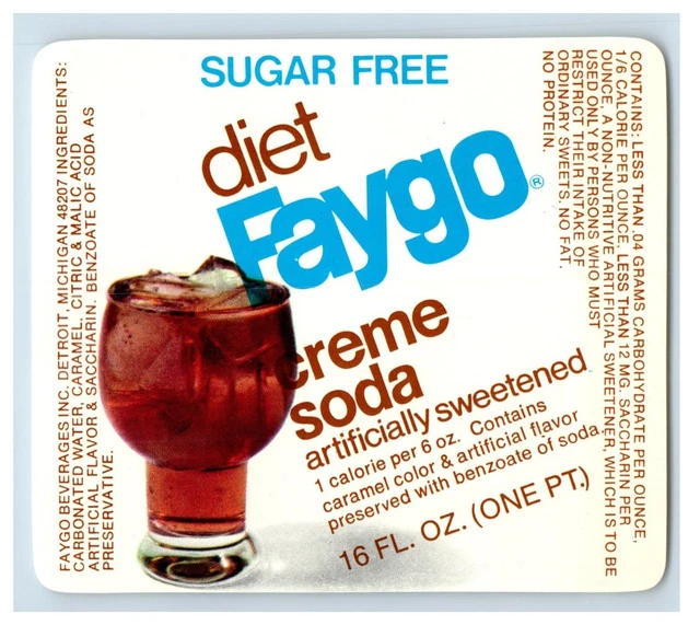 1950'S70'S DIET FAYGO Creme Soda Label Original S59E 27.50 PicClick