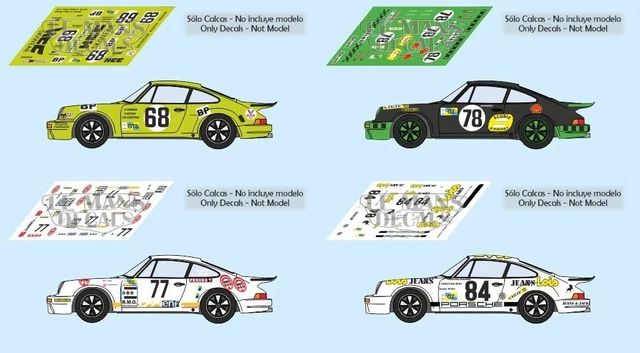 Décalcomanies Porsche 911 GT2 Evo Le Mans 1995 - Plusieurs échelles (1:32 à 1:18) - Neuf Pour Modélisme/slot