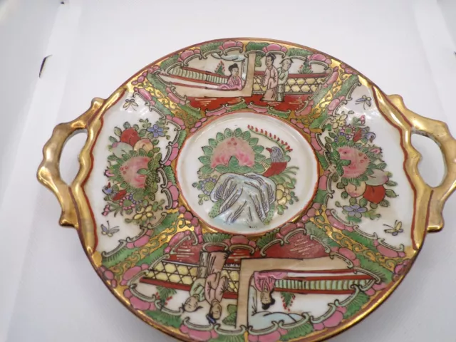 **Vintage****Chinese Rose Medallion Porcelain PLATE Late 19th Early 20th