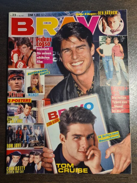 BRAVO 23/1987 Heft Komplett - Tom Cruise, Den Harrow, Bon Jovi, Nena - Top!