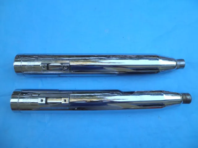 2009-16 Vance & Hines Harley Touring Flht Monster Round Slip On Exhaust Mufflers