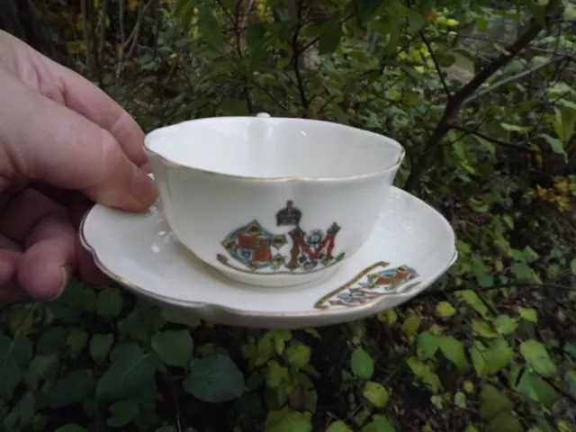 1911 Coronation King George 5th & Queen Mary Goss China cup & saucer 2 available