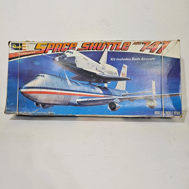 SPACE SHUTTLE &ENTERPRISE& and 747 Revell 1/144 Scale Plastic Aircraft