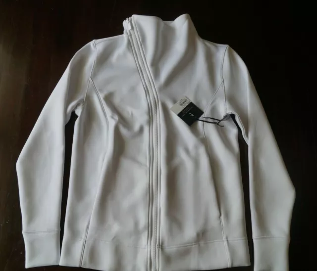 NWT Women's Simply Vera Vera Wang Asymmetrical Knit Completer Jacket XS White