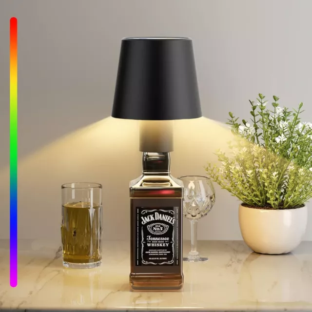 LED Akku Touch Tischlichte Dimmbare Tragbare Flaschenlampe Warmweiß RGB IP54 DHL