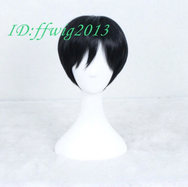 Kingdom Hearts Xion Short Black Anime Cosplay Wig + free wig cap