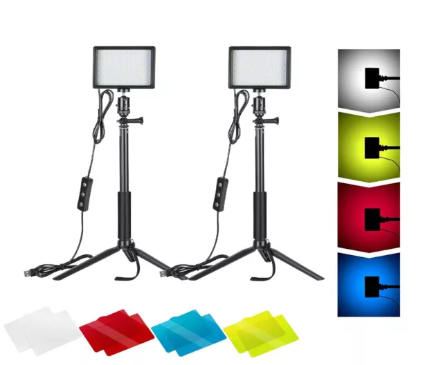 Neewer Videoleuchte LED 2 Pack Dimmbares USB-LED-Videolicht Fotolicht Fotografie