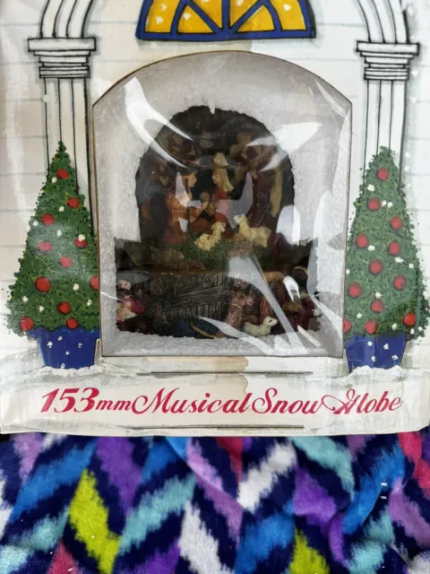 VINTAGE CHRISTMAS NATIVITY Musical Snow Globe 153mm 1998 $42.97 - PicClick