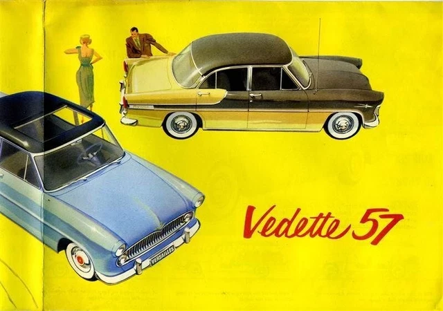 Vedette 57 Brochure by SIMCA  France Trianon Versailles Regence Marly