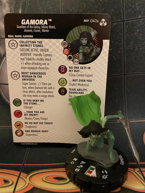 Marvel HeroClix War Of The Realms Pre-Release Gamora Super Rare SR 047a
