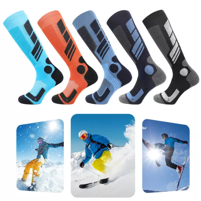 Invierno Hombre Mujer Algodón Térmico Esquí Calcetines SPORTS Snowboard Bic <