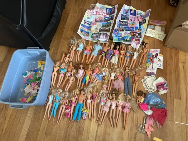 Huge Vintage Barbie Doll, Ken Doll Lot. Accessories, Posters Clothes Order Forms