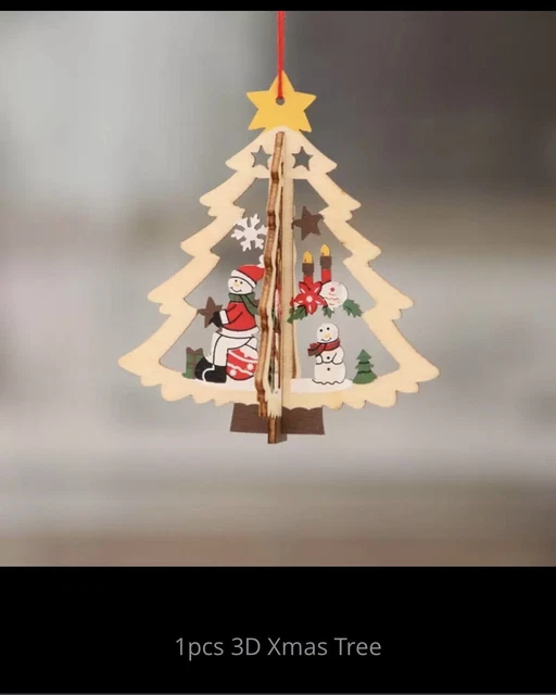 Décoration De Noël Animaux - Lot De 5 Ornements Acrylique 2D (Raton, Hibou, Lapin...) Pour Sapin Et Maison