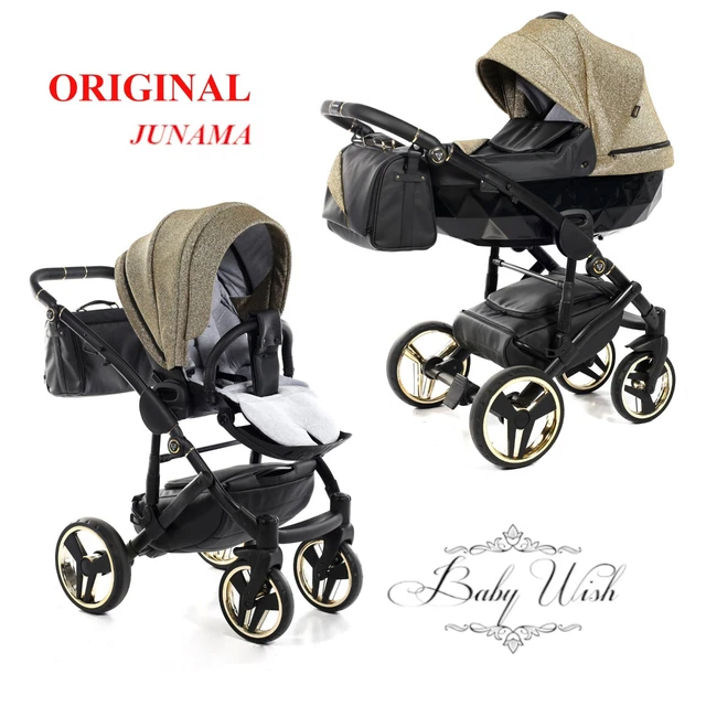 JUNAMA SUPERSTAR V2 BABY PRAM 2in1 3in1 CARRYCOT + PUSHCHAIR + CAR SEAT + ISOFIX