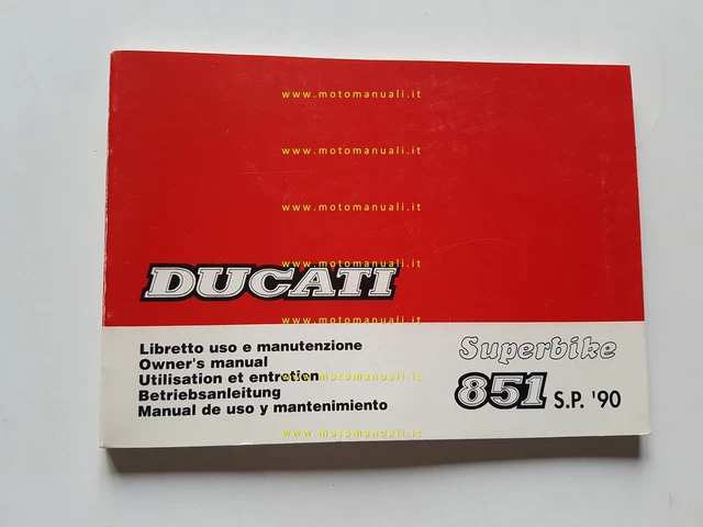 Ducati 851 SP 1990 manuale uso manutenzione originale