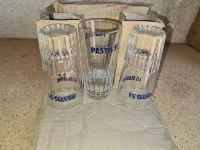 Lot 6 anciens verres momie PASTIS 51