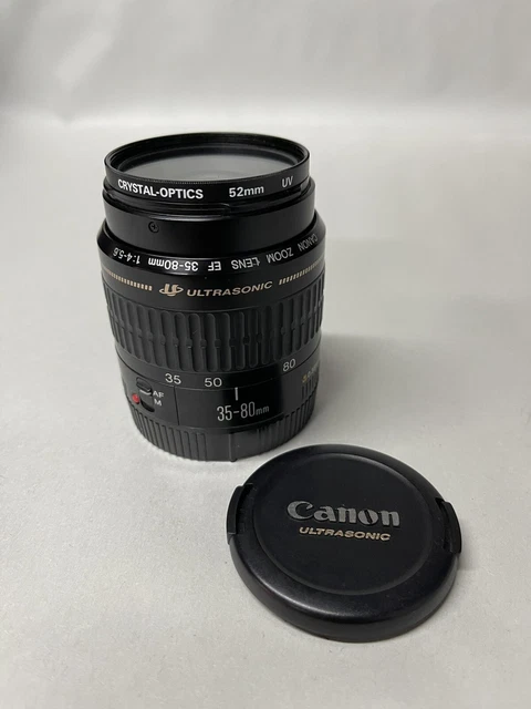 Lente zoom ultrasónica Canon EF 35-80 mm 1:4-5,6 con óptica cristalina UV de 52 mm