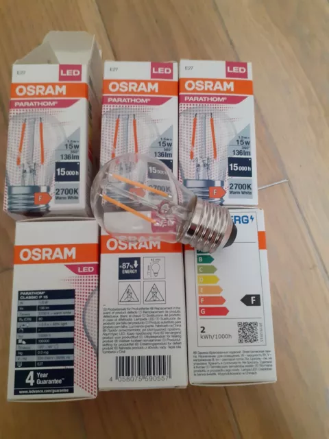 Lot de 6 ampoules Osram vintage - couleur blanc chaud 2700 K